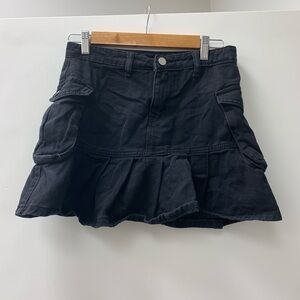 Black denim miniskirt size medium